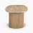 IFIPF-1001 Oval Coffee Table with Travertine Marble, Fluted Base