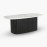 IFIPF-1002 Oval Coffee Table with White Marble, Fluted Base