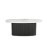 IFIPF-1002 Oval Coffee Table with White Marble, Fluted Base