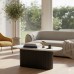 IFIPF-1002 Oval Coffee Table with White Marble, Fluted Base
