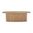 IFIPF-1003 Oval Coffee Table with Travertine Marble, Fluted Base