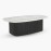 IFIPF-1004 Oval Coffee Table with Travertine Marble, Fluted Base