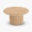 IFIPF-1005 Round Coffee Table with Travertine Marble, Fluted Base