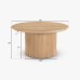 IFIPF-1005 Round Coffee Table with Travertine Marble, Fluted Base