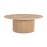 IFIPF-1007 Round Coffee Table with Travertine Marble, Fluted Base