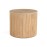 IFIPF-1009 Round End Table with Travertine Marble, Fluted Base