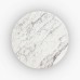 IFIPF-1010 Round End Table with White Marble, Fluted Base