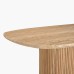 IFIPF-1011 Dining Table with Travertine Marble, Fluted Base