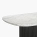 IFIPF-1012 Dining Table with White Marble, Fluted Base