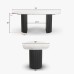 IFIPF-1012 Dining Table with White Marble, Fluted Base