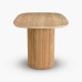 IFIPF-1013 Dining Table with Travertine Marble, Fluted Base