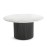 IFIPF-1018 Round Dining Table with White Marble, Fluted Base