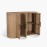 IFIPF-1019 Buffet with Travertine Marble, Fluted Base