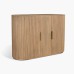IFIPF-1019 Buffet with Travertine Marble, Fluted Base