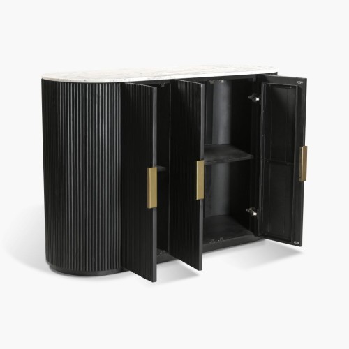 IFIPF-1020 Buffet with White Marble, Fluted Base