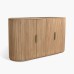 IFIPF-1021 Buffet with Travertine Marble, Fluted Base