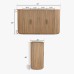 IFIPF-1021 Buffet with Travertine Marble, Fluted Base
