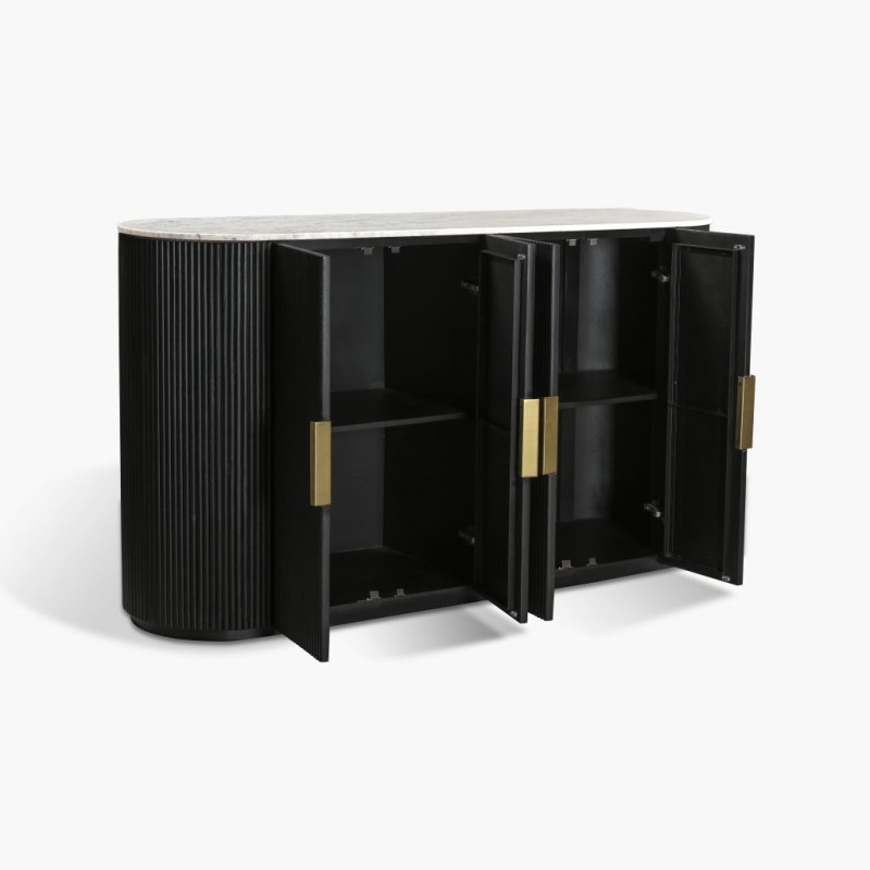 IFIPF-1022 Buffet with White Marble, Fluted Base