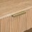 IFIPF-1023 1 Drawer Nightstand with Travertine Marble, Fluted Base