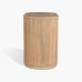 IFIPF-1023 1 Drawer Nightstand with Travertine Marble, Fluted Base