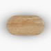 IFIPF-1023 1 Drawer Nightstand with Travertine Marble, Fluted Base