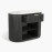 IFIPF-1024 1 Drawer Nightstand with White Marble, Fluted Base