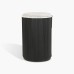 IFIPF-1024 1 Drawer Nightstand with White Marble, Fluted Base
