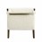 Delphine Club Chair in Shearly Natural Fabric, 8088 Top Grain Leather Straps