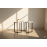 RK-36318B Hex End Table (set of 3) - Black Finish / White Marble
