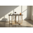 RK-36318G Hex End Table (set of 3) - Gold Finish / Black Marble