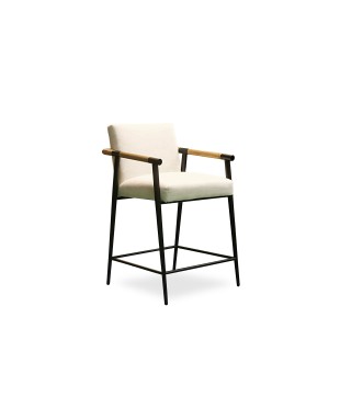 Haling Bar Stool in Ashford Cream on Black