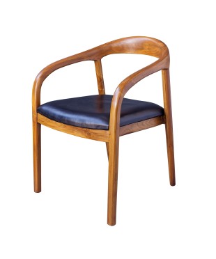 PS 519 Lee Dining Chair in Black Leather