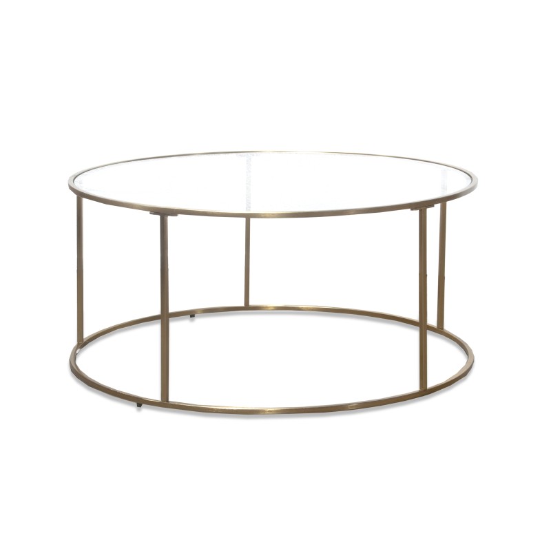 RK-36328G Round Coffee Table - Gold Finish